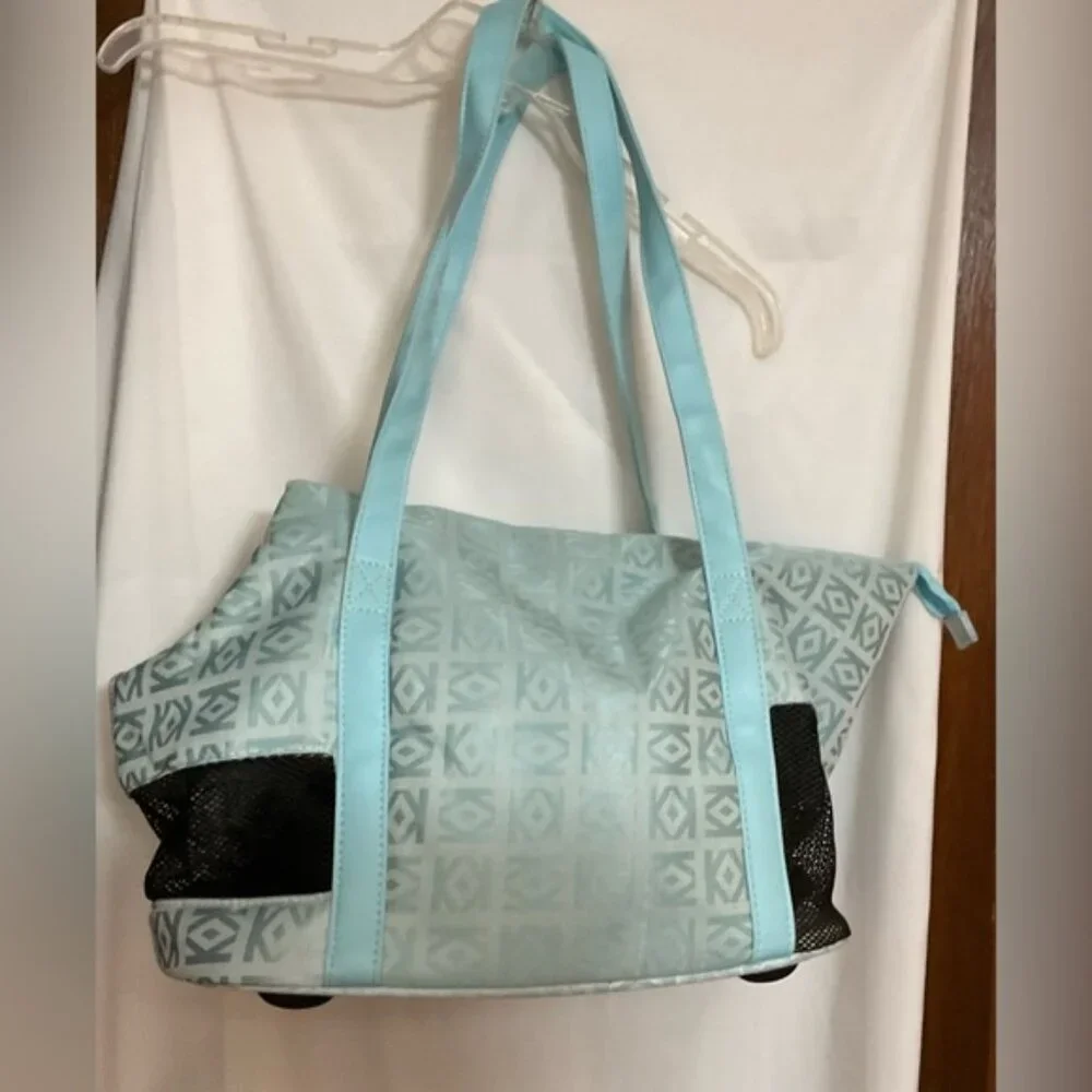 Union Rich:KK pack & paw pet carrier bag for small dogs with handles teal color